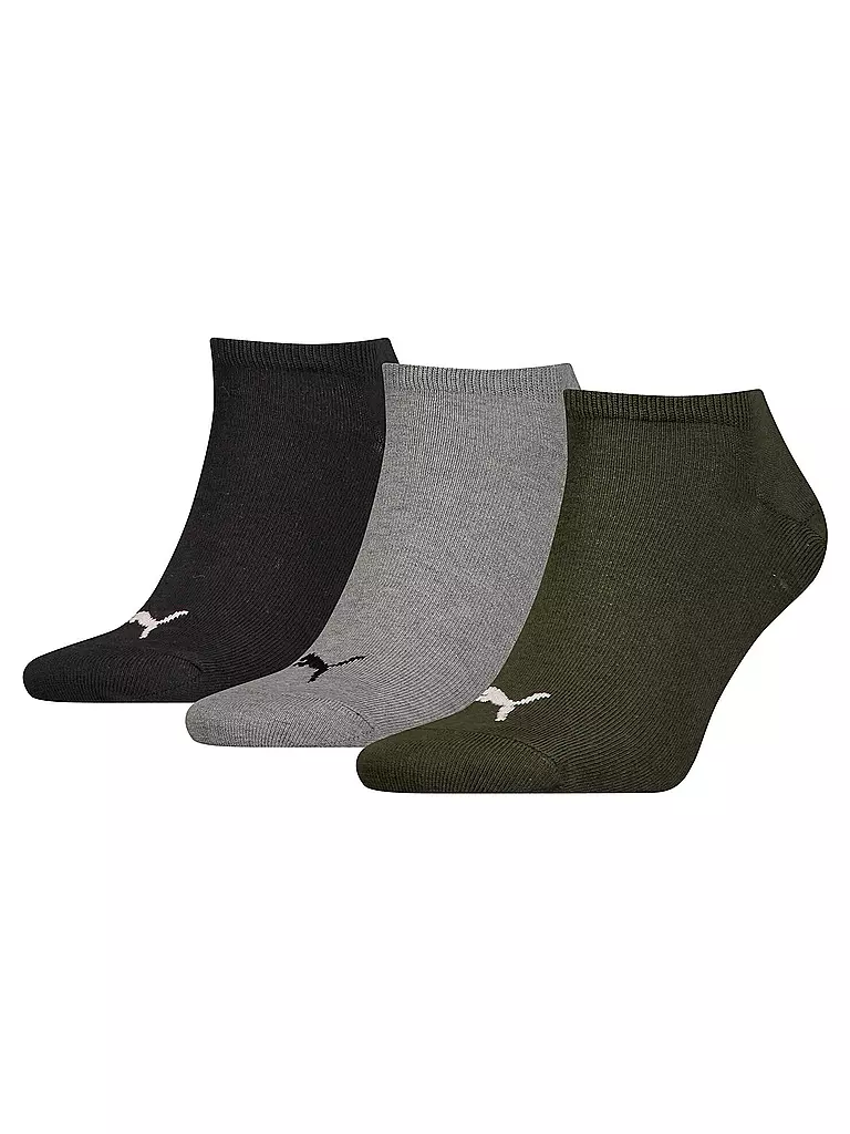 PUMA Sneaker Socken Invisible 3er Pkg. olive